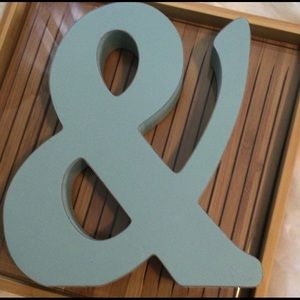 Ampersand Wood Standing Teal